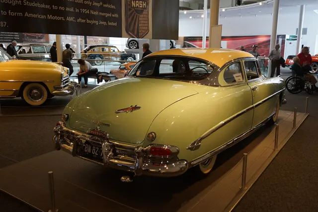 Exact-year 1953 Hudson Hornet view documenting the step-down body, grille, roof, glass, lamps, bumpers, trim, and wheel treatment; condition remains subject-specific.