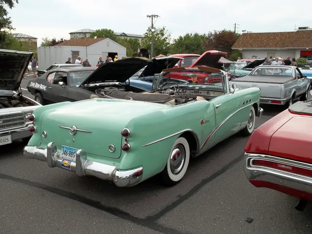 Exact-year stock-presenting view retained for body, trim, glazing, lamp, bumper, and wheel context; restoration details remain specific to the photographed car.