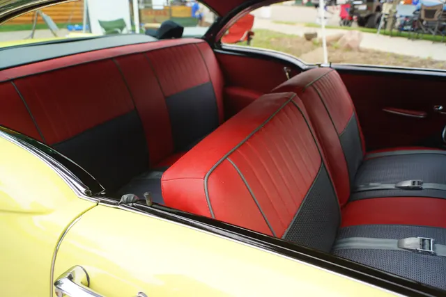 Exact-year stock-presenting view retained for body, trim, glazing, lamp, bumper, and wheel context; restoration details remain specific to the photographed car.