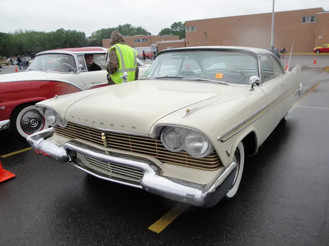 Exact-year stock-presenting view retained for body, trim, glazing, lamp, bumper, and wheel context; restoration details remain specific to the photographed car.