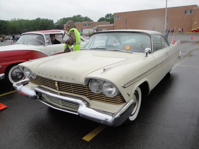 Exact-year stock-presenting view retained for body, trim, glazing, lamp, bumper, and wheel context; restoration details remain specific to the photographed car.