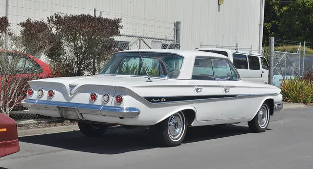1961 Chevrolet Impala four-door rear styling context; Super Sport status is not claimed