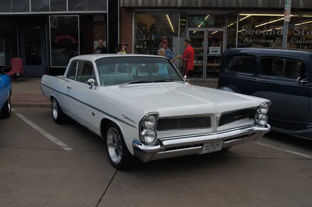 1963 Catalina two-door sedan body and trim context; later wheels are visible and the photographed car is not presented as a documented Super Duty