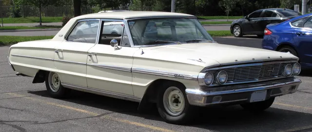 Survivor 1964 Galaxie 500 four-door sedan, front three-quarter view