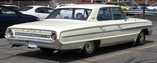 Survivor 1964 Galaxie 500 four-door sedan, rear three-quarter view
