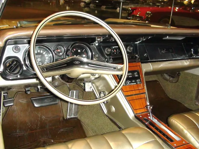 1965 Riviera Gran Sport dashboard, controls, and center console at the GM Heritage Center