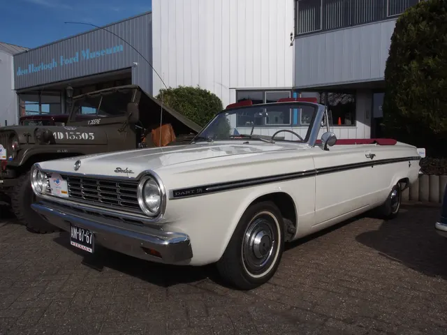 Second exact-year Dart 270 convertible view retained for the body profile, top well, windshield, doors, quarters, moldings, lamps, bumpers, wheel covers, and stance.