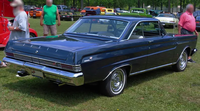 Restored 1965 Mercury Comet Cyclone hardtop, rear three-quarter view