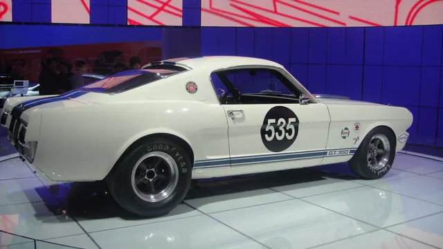 1965 Ford Shelby GT350 side stripe context; reviewed as representative 1965 Shelby GT350 media, not proof of any individual car originality.