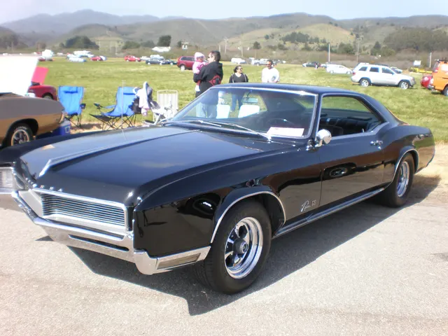 Black 1966 Riviera Gran Sport, side view