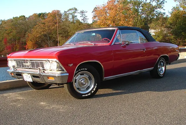 1966 Chevelle Malibu SS396 brochure image; factory appearance context.