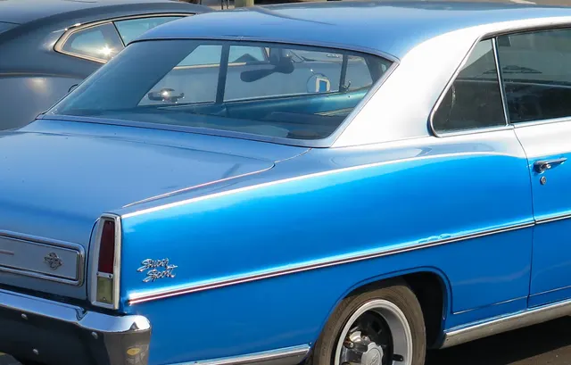 Rear trim crop showing the ribbed cove and SS rear context.