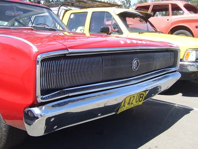 1966 Dodge Charger full-width grille and concealed-headlamp detail