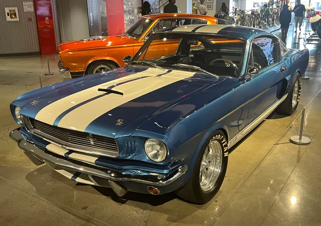 1966 Shelby G.T. 350 Petersen Automotive Museum.jpg; reviewed as representative 1966 Shelby GT350 media, not proof of any individual car's originality.