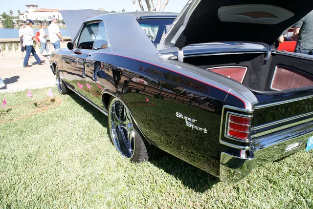 1967 Chevelle SS left-side view; body line and side trim context.