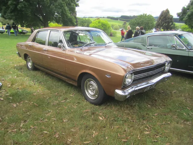 Exact-year XR GT side and front view showing the sedan profile, GT Gold finish, black stripe, body trim, and factory-style wheel treatment; restoration details remain car-specific.