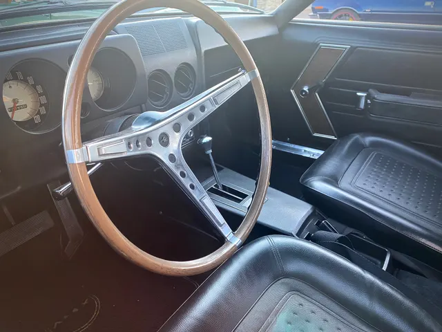 1968 AMC AMX 390 Go Package automatic engine-bay context; visual context, not individual-car proof.