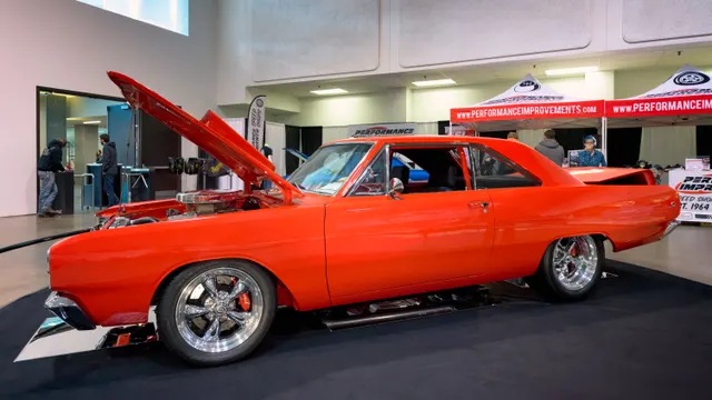 1968 B2 Hemi Dart-themed custom photographed at the 2017 Motorama show; modern wheels, brakes, side exhaust, and engine presentation make it restoration/custom context only, not a stock LO23 reference or authenticity proof.