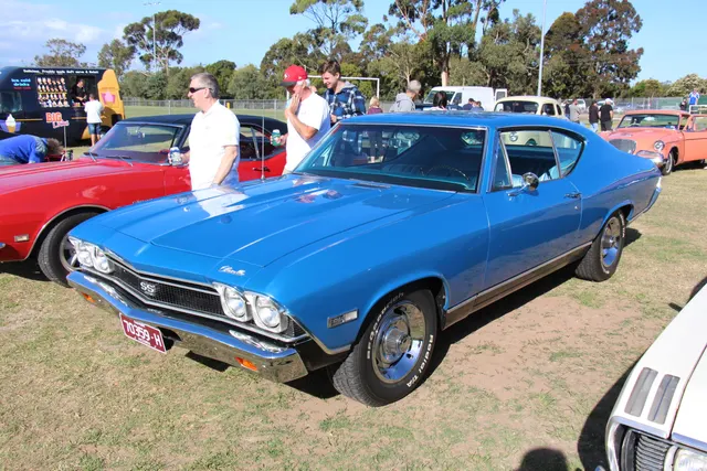 1968 Chevrolet Chevelle SS396 hardtop; body line and SS side-trim context.