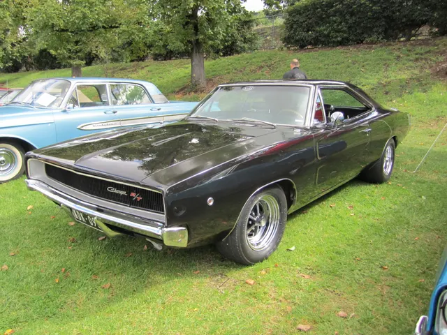 1968 Dodge Charger R/T front and side view; second-generation body and R/T context.