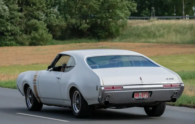 1968 Oldsmobile 442 rear-quarter view; exact-year model context.