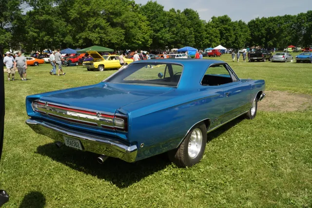1968 Plymouth GTX exterior view for side trim and lower-body molding context.