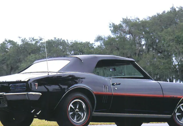 1968 Firebird 400 HO rear trim detail crop used for exact-year exterior context.