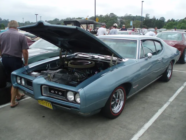 Licensed 1968 Pontiac GTO coupe front image for model-year stance and front-end context; not standalone Ram Air II proof.