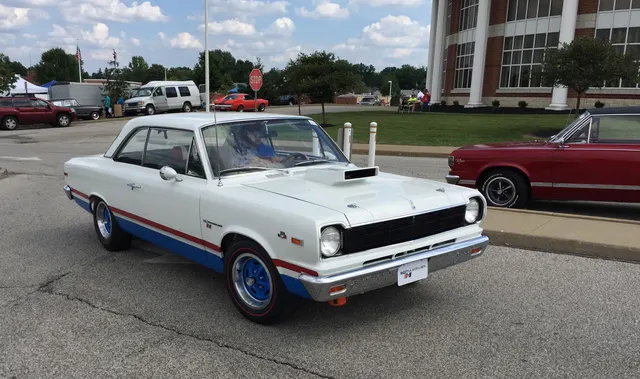 1969 AMC SC/Rambler B-scheme exterior context; visual context, not individual-car authenticity proof.