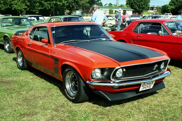 1969 Boss 302 front exterior view; reviewed as model-line appearance context.