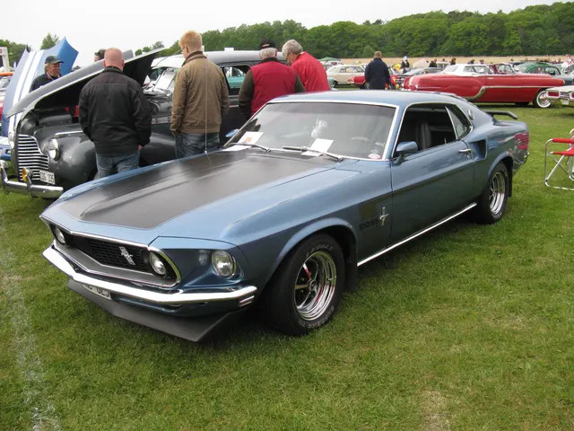 1969 Ford Mustang Boss 302 front view; reviewed as representative exterior media.
