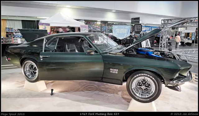 1969 Ford Mustang Boss 429 (6988182967); representative 1969 Ford Mustang Boss 429 context, not proof of any individual car's originality.