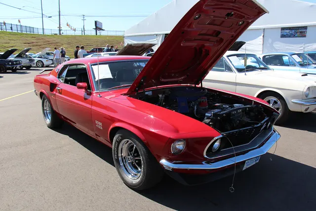 1969 Ford Mustang Boss 429 (14664121141); representative 1969 Ford Mustang Boss 429 context, not proof of any individual car's originality.