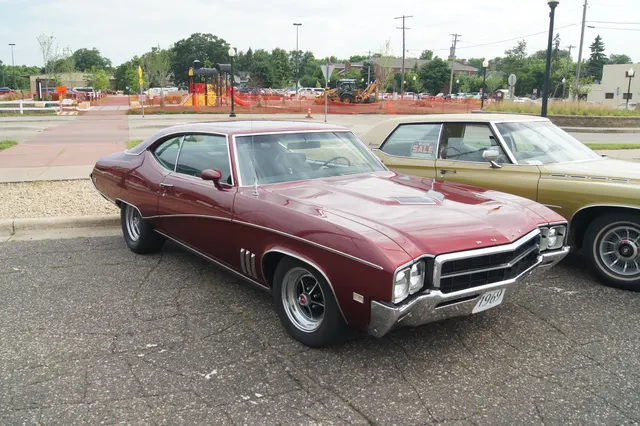1969 Buick GS exterior angle; exact-year GS stance and body context.