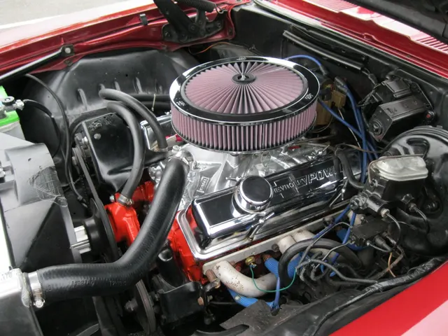 1969 Camaro SS engine-bay context; not proof that the pictured engine is the original L48 for a specific SS 350 car.