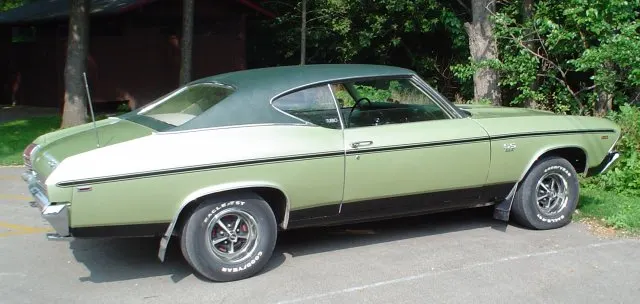 1969 Chevrolet Chevelle SS396 owner photo; same-year Chevelle period/body context only, not Baldwin-Motion proof.