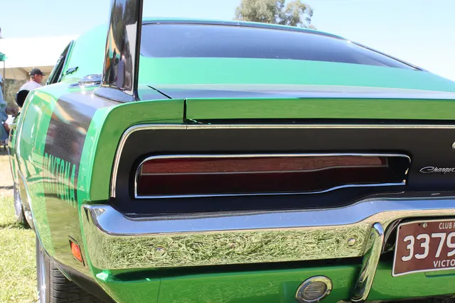 1969 Dodge Charger Daytona photographed by Jeremy; representative view of Daytona aero trim and body extensions.