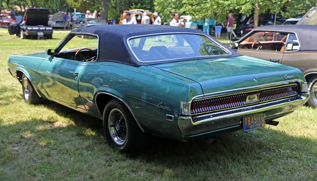 1969 Mercury Cougar hardtop rear/body context; not Eliminator drivetrain proof.