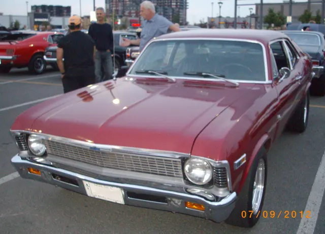 1969 Chevrolet Nova coupe at Les chauds vendredis; public show-history context.