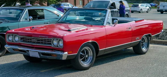 1969 Plymouth GTX convertible body-style context from reviewed Commons media.