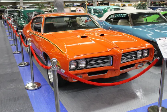 Licensed museum display photo used as 1969 GTO Judge package context and not as Ram Air IV proof.