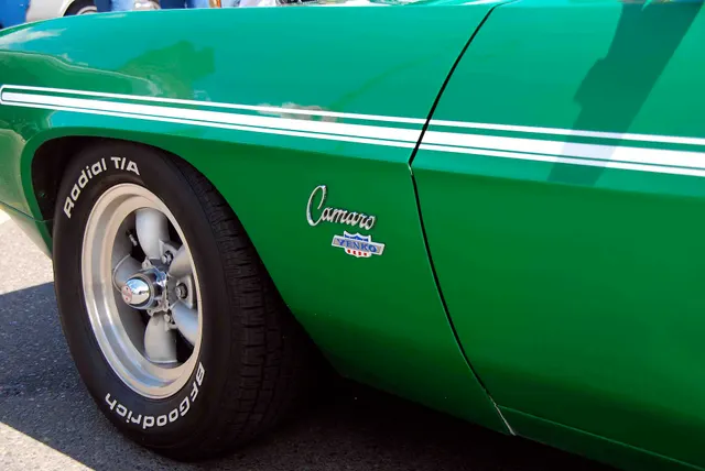 Yenko emblem detail photographed by Lee; reviewed as dealer-conversion badge context, not factory COPO identification proof.