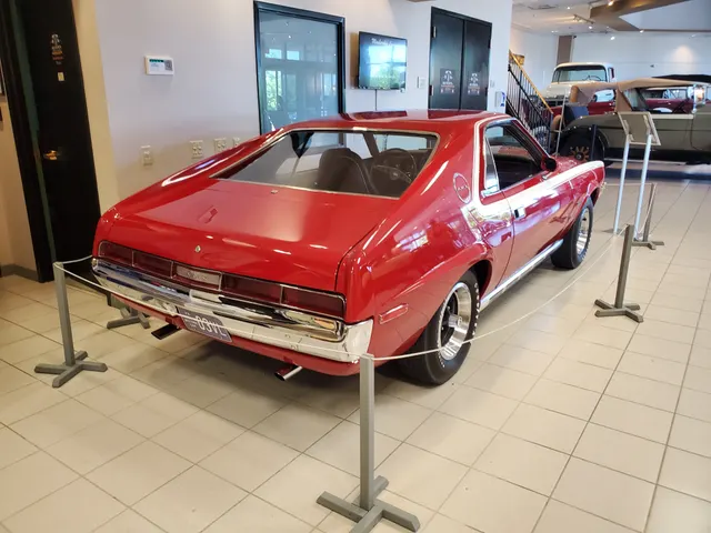 1970 AMC AMX rear-panel and taillamp context from AACA Museum display.