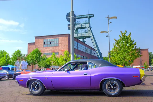1970 Dodge Challenger R/T SE side profile showing the formal roofline and pillar medallion