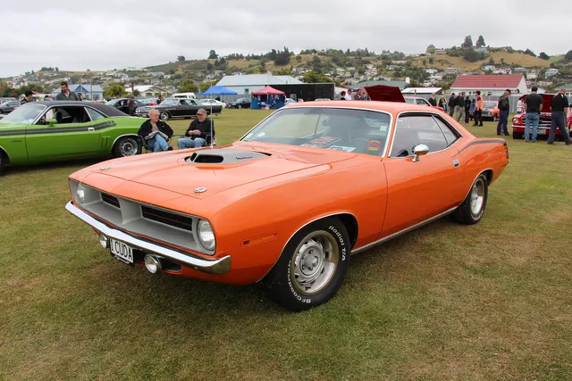 1970 Plymouth Cuda 440 Six Barrel in a second stock-presenting exterior view