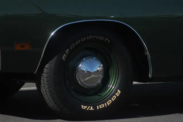 1970 Plymouth GTX wheel detail context from reviewed Commons media.