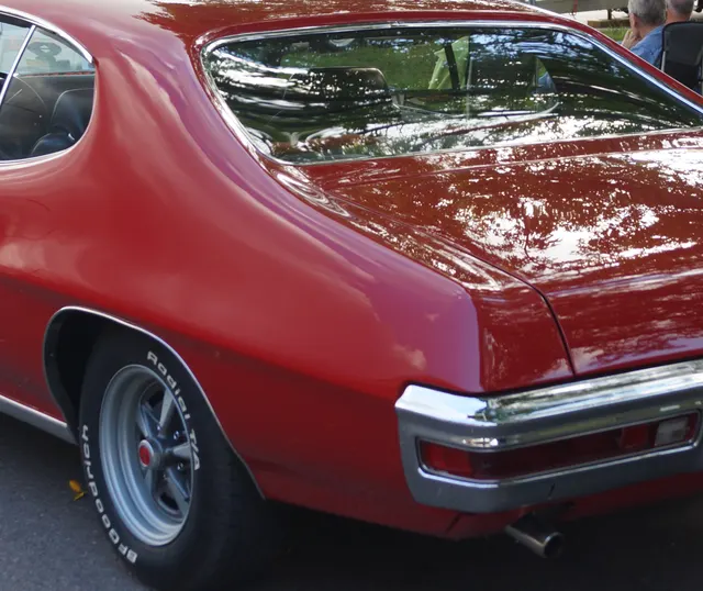 Cropped Rally wheel and stance context from approved Greg Gjerdingen 1970 GTO Commons media.