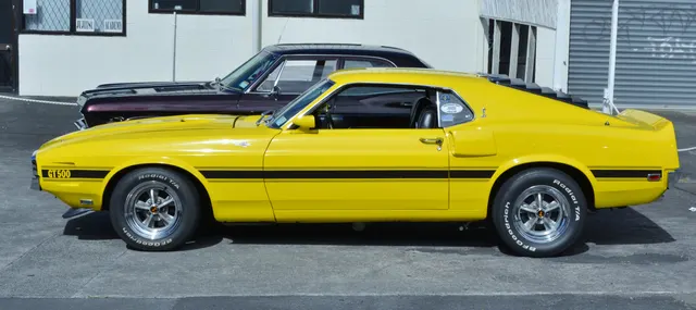 1970 Shelby GT500 front exterior detail; reviewed for model-line appearance context only.
