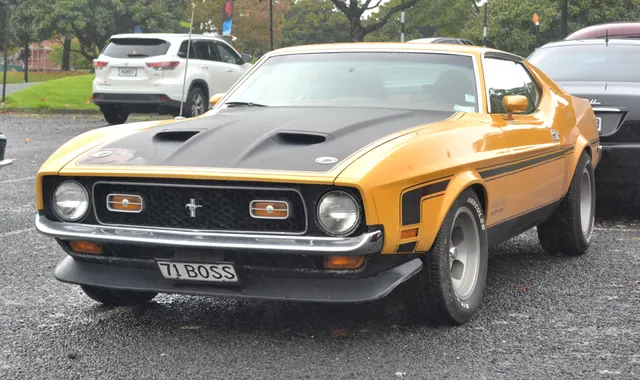 1971 Ford Mustang Boss 351 category photo; reviewed as exterior and stripe context only.