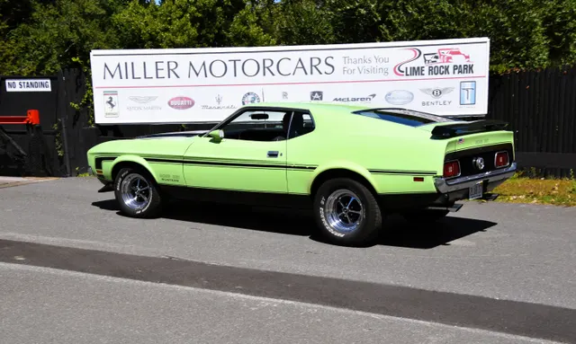 1971 Ford Mustang Boss 351 front exterior; reviewed as representative stock-appearance media.
